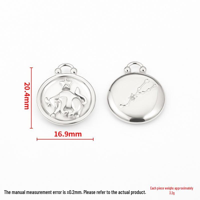 18k Gold Zodiac Pendants for DIY Luxury Jewelry - Small Accessories for Bracelets & Necklaces