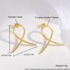 Stainless Steel Flower-shaped Earrings with Irregular Pleated Smooth Surface. Versatile Geometric Accessories for Women.