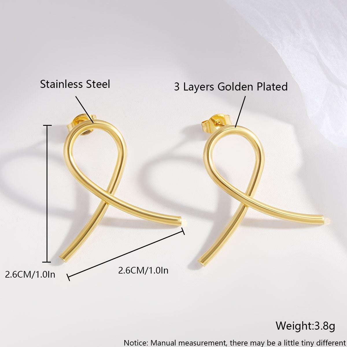 

Stainless Steel Flower-shaped Earrings with Irregular Pleated Smooth Surface. Versatile Geometric Accessories for Women. EJ01-2