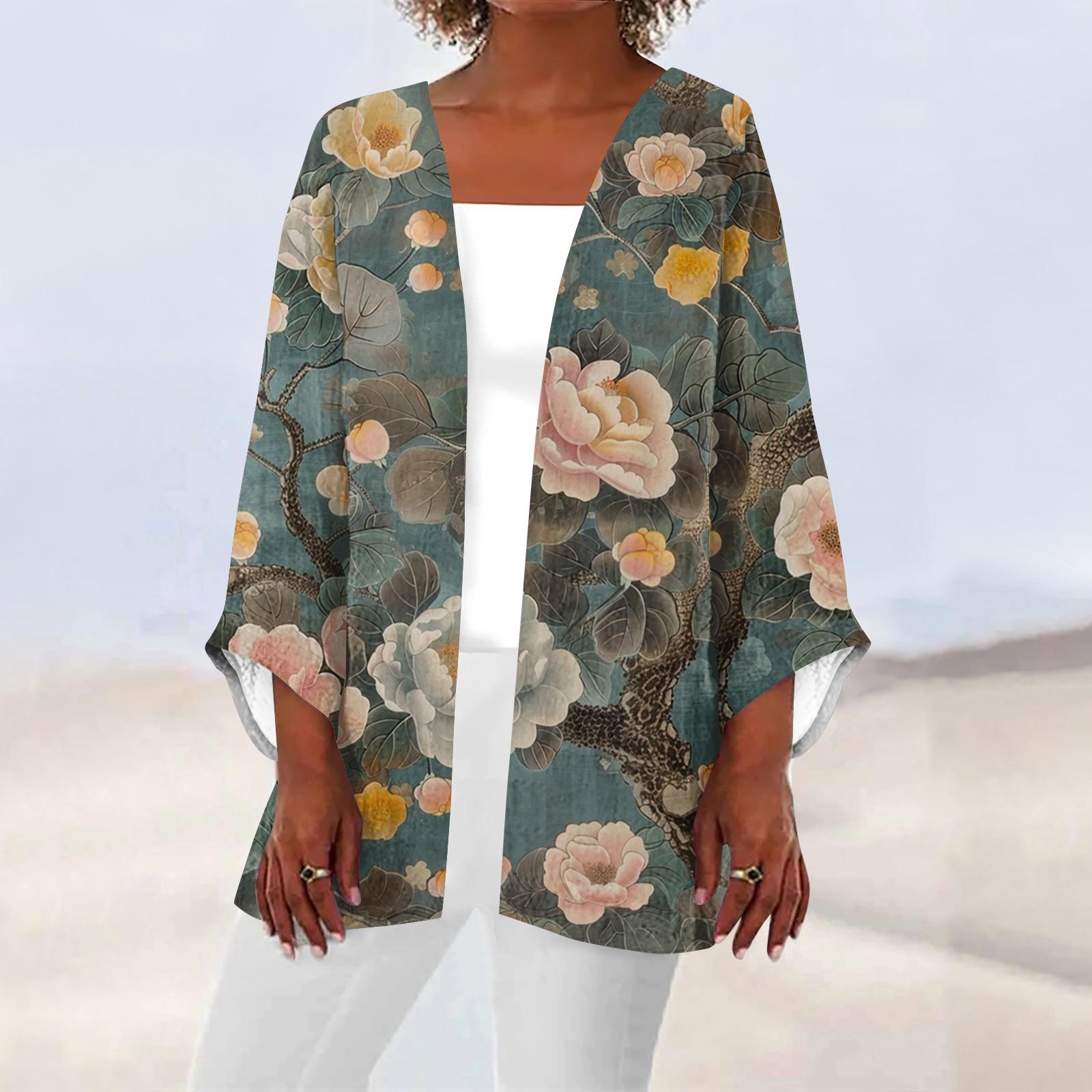 Женская повседневная модная легкая куртка средней длины с принтом — фото 11