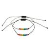 2Pcs Adjustable Rainbow Heart Bracelet Candy Color Friendship Braided Bracelet  Gifts