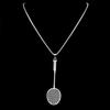 Hiphop Badminton Racket Chain For Women Men Stainless Steel Silver Color Sports Simple Fashion Male Man Necklaces Jewelry Gifts