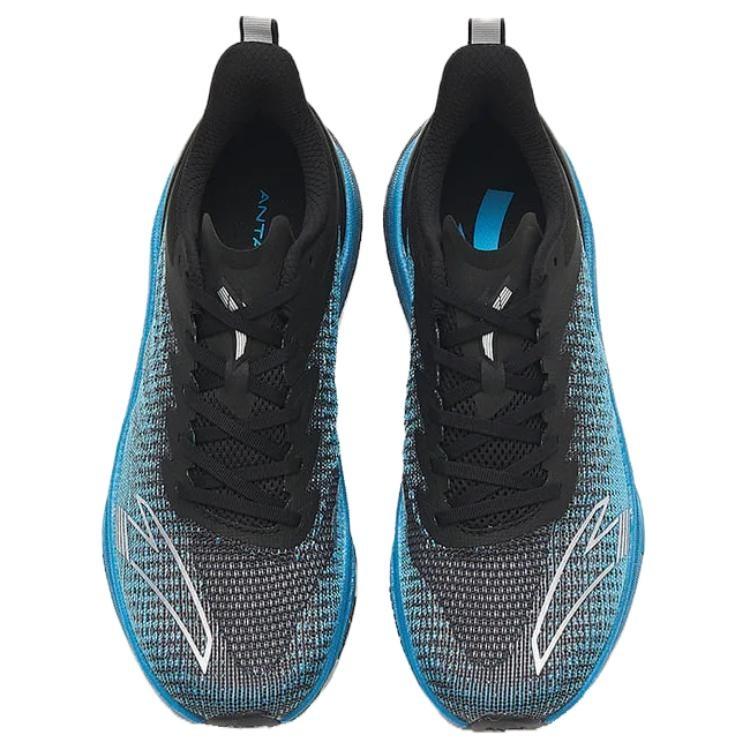 Anta Cushioning Slip Resistant Low top Casual Running Shoes Men's Black Blue 812335583-4