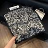 Lao Qian Feng Coffee Color Cashew Nut Silk Scarf Headscarf Versatile Neck Square Scarf Premium Sense Female Foreign Style Decorative Scarf Scarf