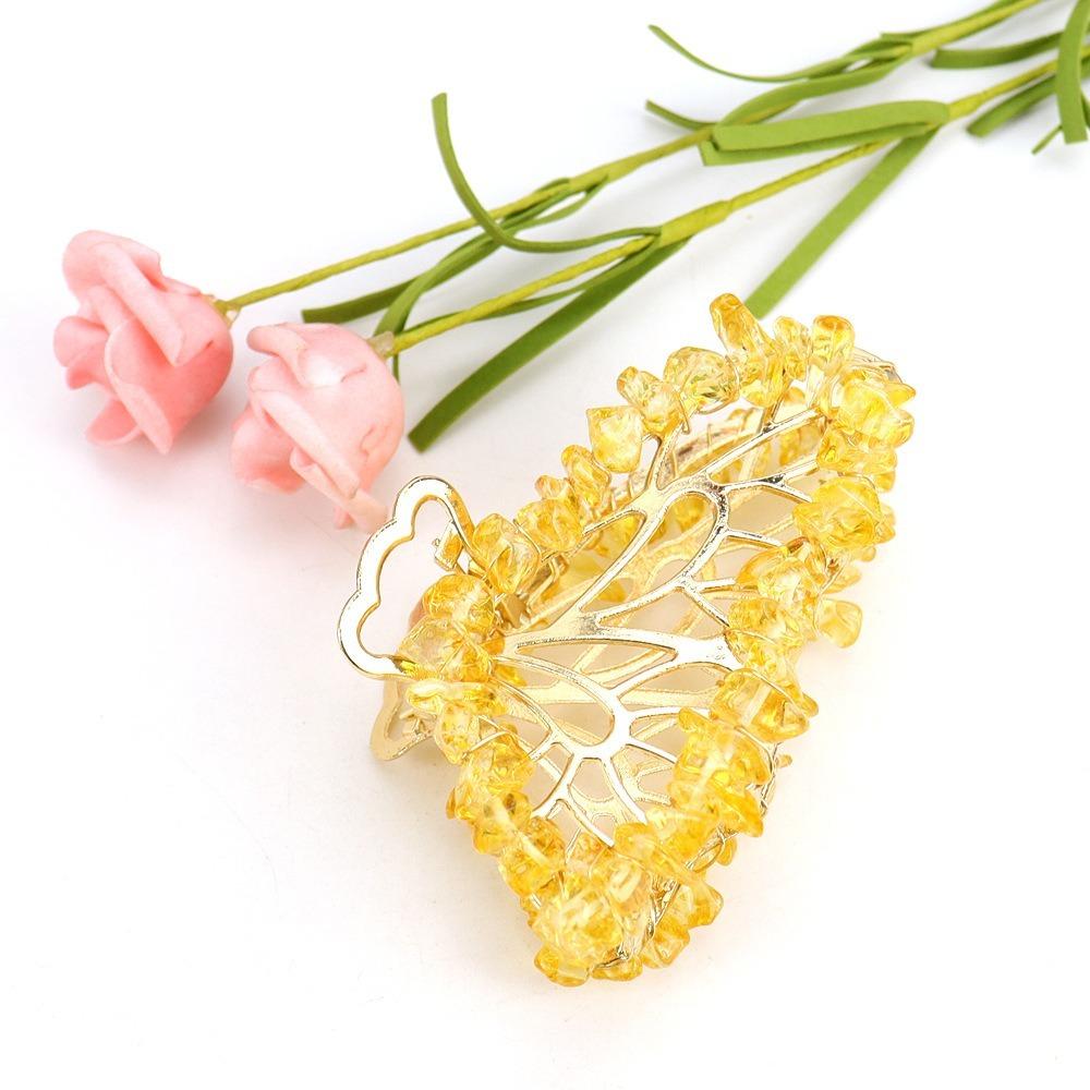 Crushed Stone Hair Clip Non-slip Butterfly Crystal Hairpin Elegant Hair Claw  Party