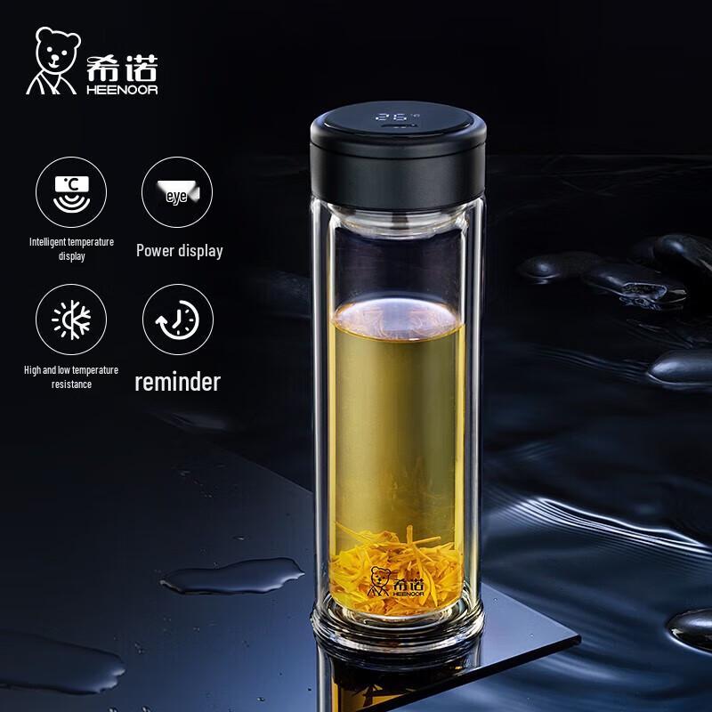 Heenoor Smart Temperature Double Wall Glass Tea Cup
