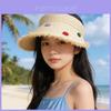 Summer Straw Wicker Sun Hat For Women With Wide Brim And Breathable Design