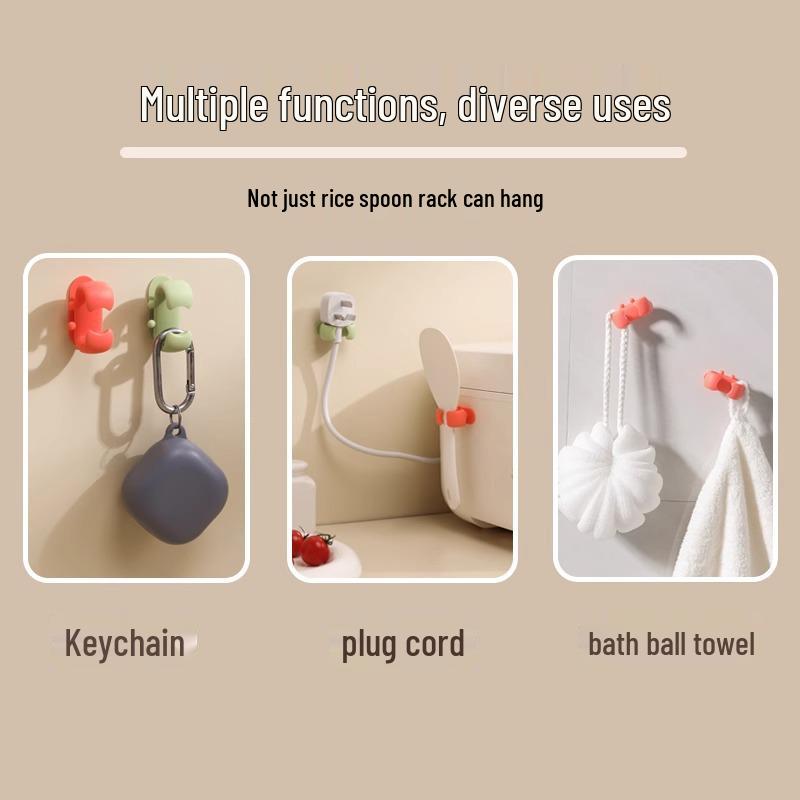 Wall-Mounted Silicone Storage Rack for Kitchen Utensils