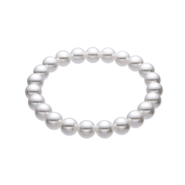 Bracelet - Luxenter - Anrae - Finition or Jaune 18k - Perle Blanche 8mm - Diamètre 55mm