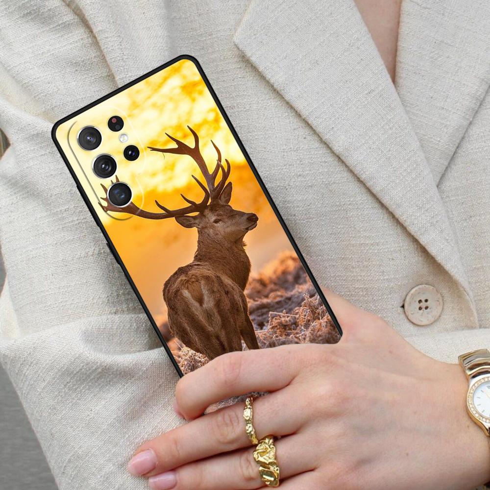 Animal Deer Art Cell Phone Case for Samsung Galaxy S26 Ultra S25 S24 S23 S22 S21 S20 Note10 Cover