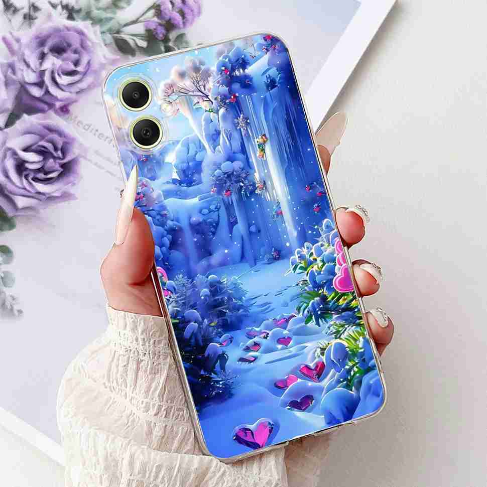 For Samsung Galaxy A05 4G SM-A055F Case Fashion Painted Soft Silicone Cover For Samsung A 05 A05s 4G SM-A057F Flower Phone Shell