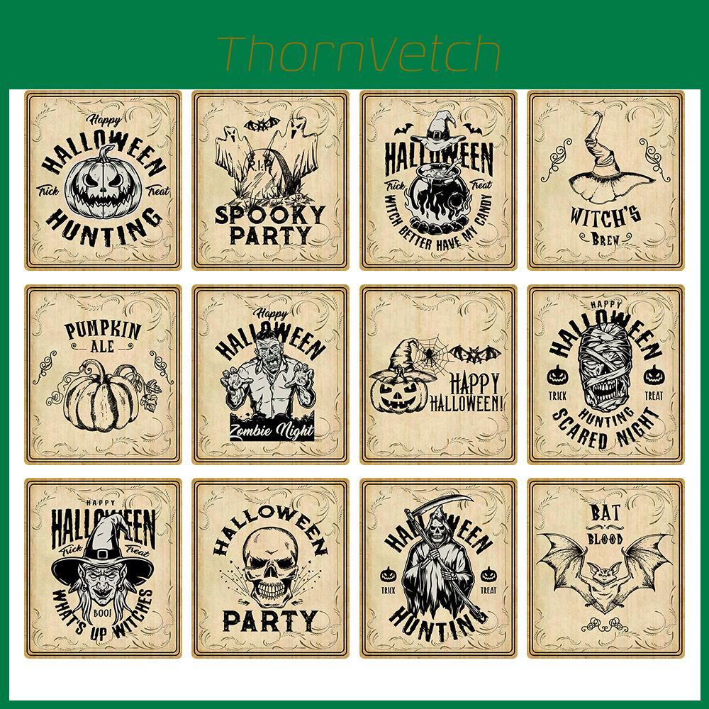 Halloween Themed Bottle Stickers With Pumpkin Face For Party Venue Decor And Festivities