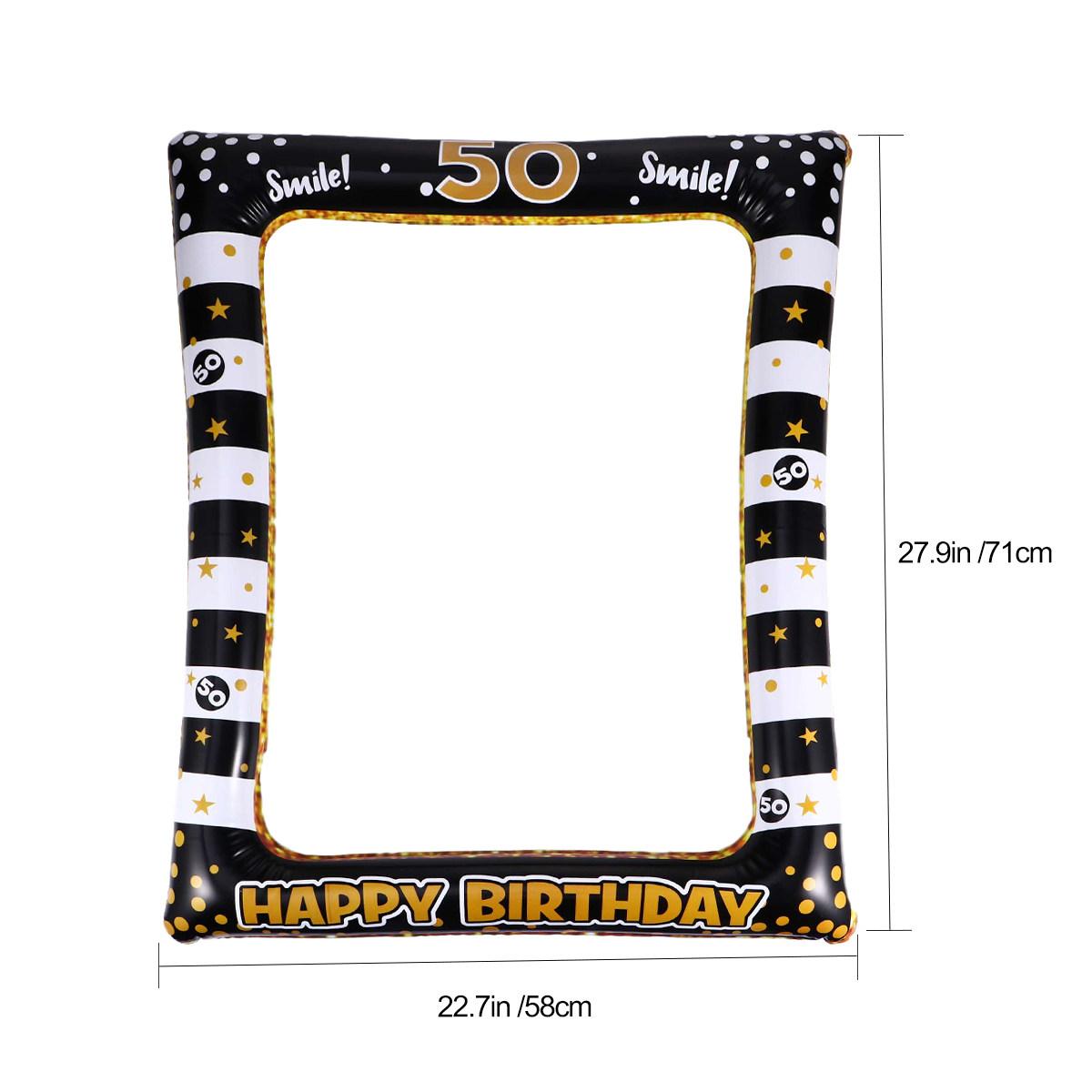 PVC Photo Frame Birthday Themed Photo Frame PVC Party Photo Frame Inflatable Party Prop Birthday Party Supplies