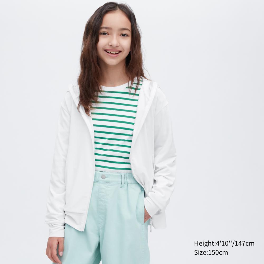 

UNIQLO KIDS AIRism UV PROTECTION mesh hoodie long sleeve