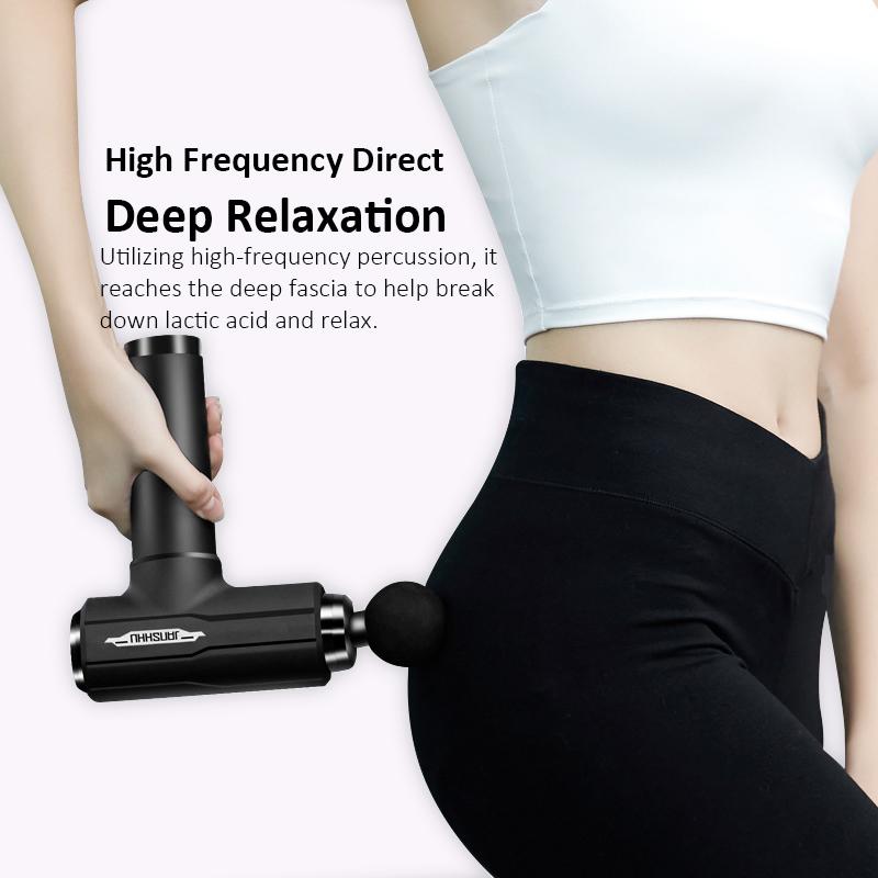 Professional Grade Muscle Massage Gun Deep Tissue Impact Athlete Relaxation Electric Back Massager Lactic Acid Breakdown Soreness Relief Fascia