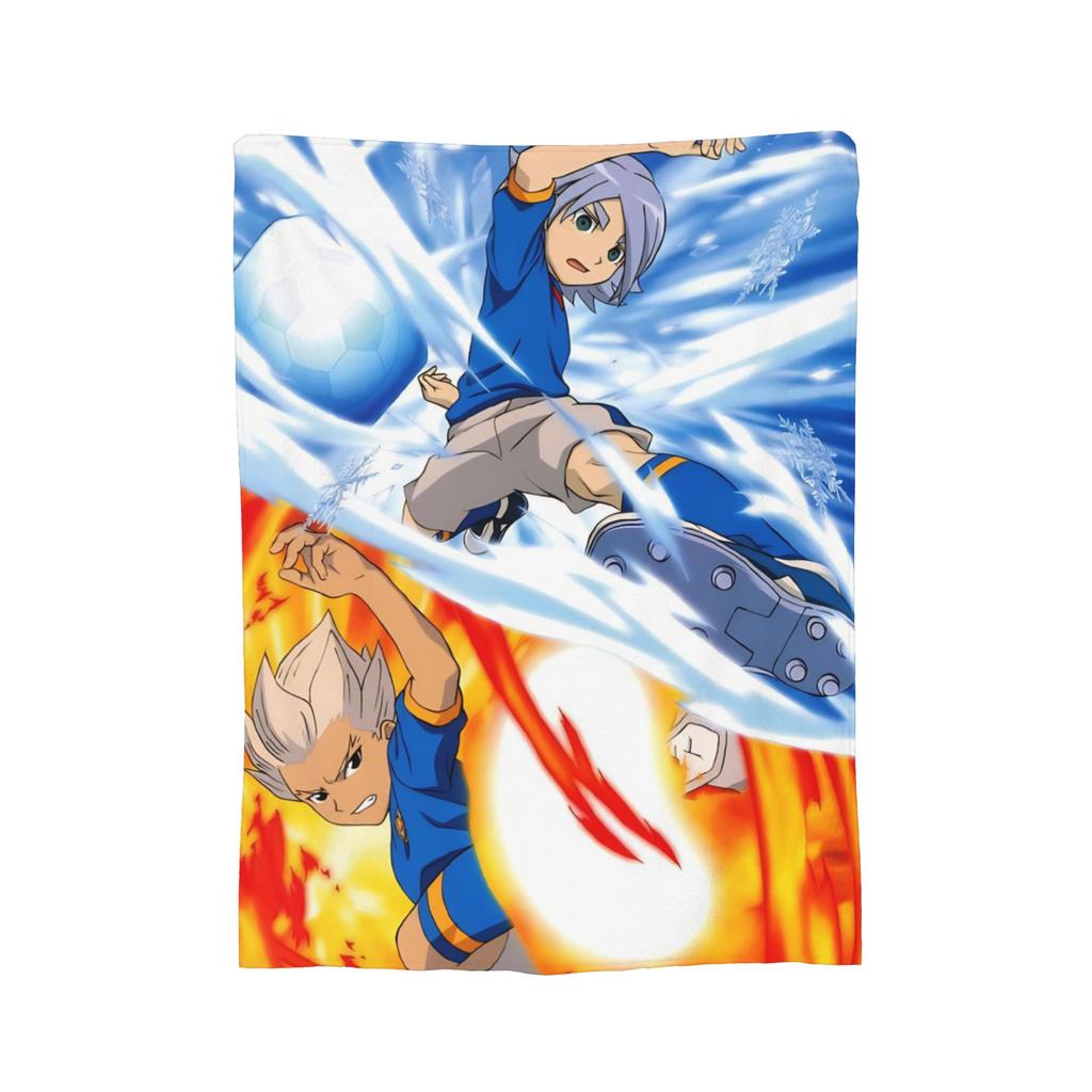 Anime Axel Blaze Inazuma Eleven Blanket Fleece All Season  Portable Super Warm Throw Blanket for Home Couch Plush Thin Quilt