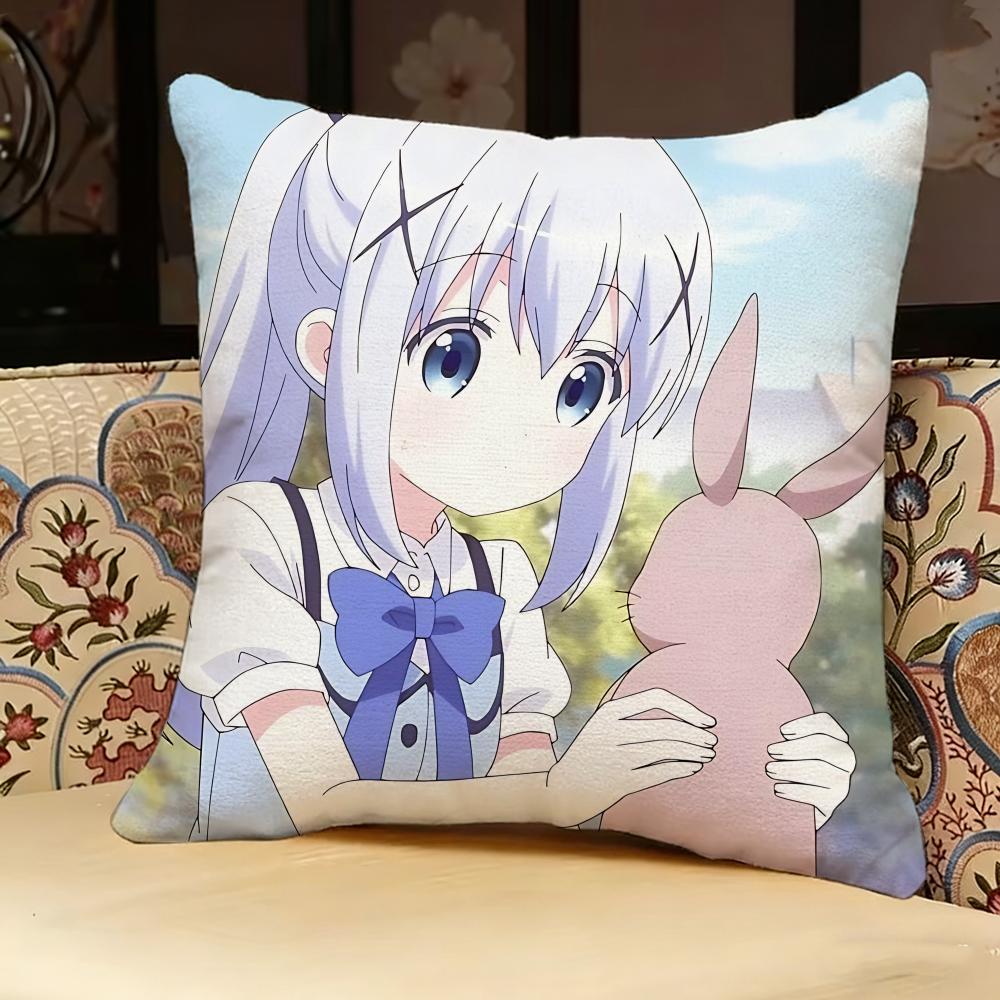 Anime Chino K-Kafu Pillow Case Pillowcase, Double-Sided Printed, Sofa Cushion, Bedroom Headboard Pillow
