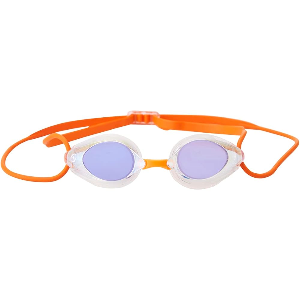 Arena Splash Racing Swim Goggles Yellow Clear Anti-Fog Mirrored Lenses Unisex Free Size