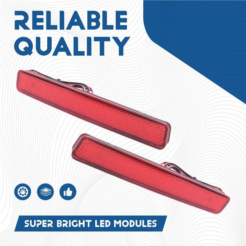 2Pcs Car Rear Bumper Reflector Brake Light Led Taillight For T5 Transporter/ Caravelle / Multivan 2003-2011-A28K