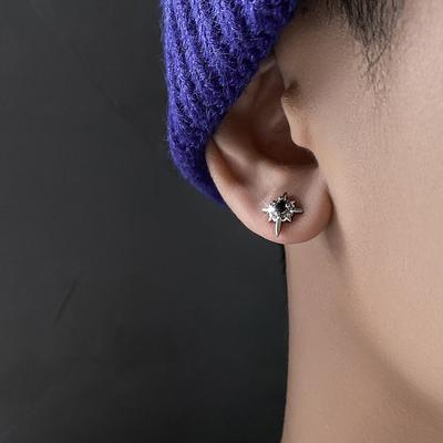 Star Stud Earrings Men's High-end Sense Niche Design Sense Trendy Personalized Men's Earrings Ins Trendy Earrings