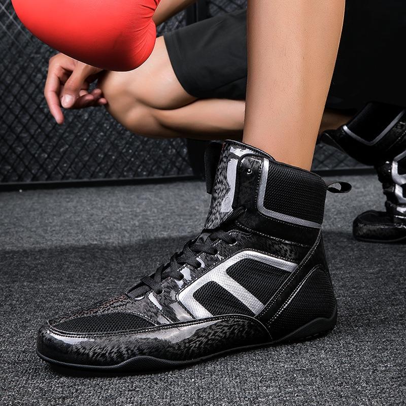 Men's and Women's Boxing Shoes, Fighting Shoes, Non-slip and Lightweight Sanda Training Shoes, Professional Competition Fighting Shoes