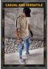 European and American Men's Ripped Badge Skinny Jeans