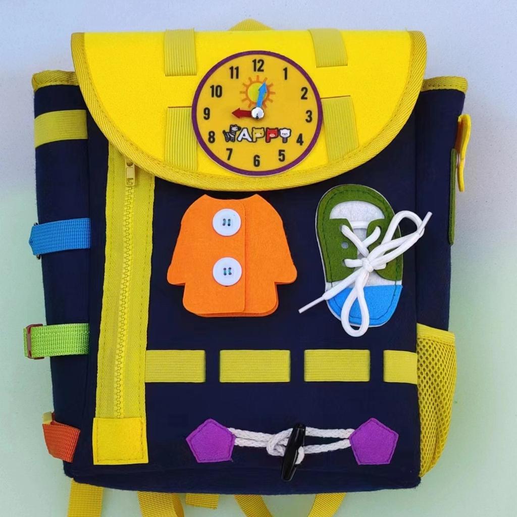 Monterey Filz-Schultasche, Filz-Lerntafel, DIY-Plüsch-Rucksack, Kindertasche Spielzeug