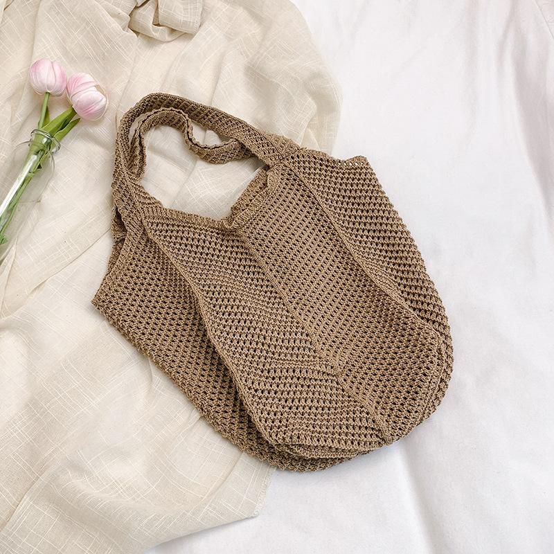 

Женская сумка новая универсальная сумка через плечо повседневная летняя новая плетеная соломенная сумка модная сумка для девушек модная сумка хаки