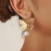 Elegant Gold Butterfly Pearl Earrings - High-End, Trendy & Versatile Fashion Accessory