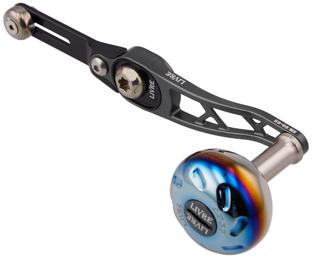 LIVRE SB Shimano Reel Plate Titanium 60-65 Right-Handed (Gunmetal + G)