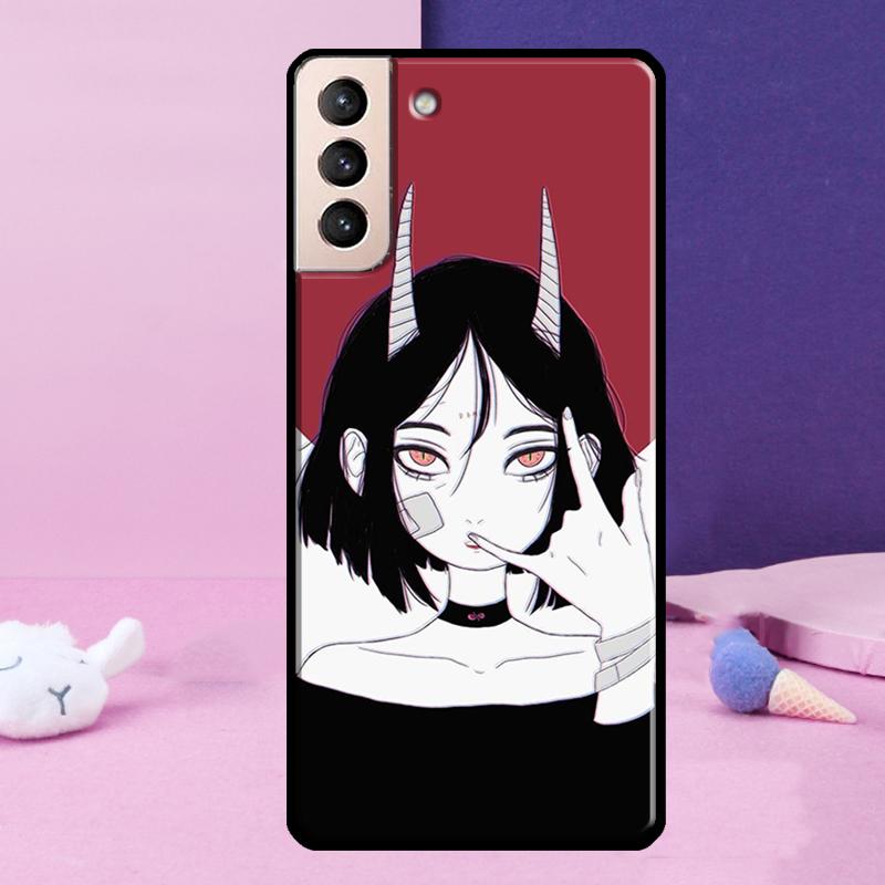 Devil Girl Woman Phone Case For Samsung Galaxy S25 Ultra S24 S23 Ultra S9 S10 S20 S21 S22 Plus S24 FE Cover