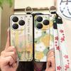 Waterproof Durable Phone Case For Blackview Shark9 5G Soft case Ring Oil Painting Protective Shockproof Wristband Flower