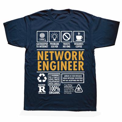 Funny Network Engineer Definition Graphic T-shirts Men Women's Fashion Casual Tshirt 100% Cotton Loose Oversized T Shirt