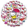 50pcs Hello Kitty Cute Stickers Waterproof Vinyl Decals Diy Decor For Phone Laptop Ipad Thermos Water Bottle Luggage Notebook