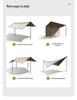 Heavy-Duty Black Oxford Cloth Tarp: Portable, Rainproof, Sunshade for Outdoor Camping, Picnic, Beach, Courtyard
