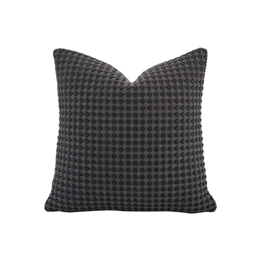 Woven Suede Leather Decorative Cushion Cover, Light Luxury Style