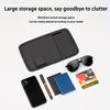 1pc PU Leather Car Visor Organizer with Glasses Holder, Multi-Functional Storage Pouch for Driver's License, Cards, and Accessories