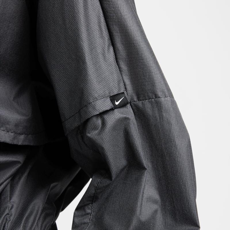 Nike Solid Color Stand Collar Long Sleeve Jacket Women Outerwear Black DX0289-010