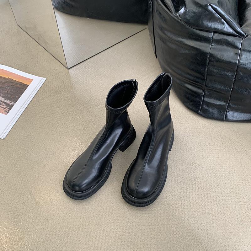 Thick-soled Spring and Autumn Short Boots Women's Winter Flat-soled Korean Small Naked Boots Fashion Boots Women's Boots
