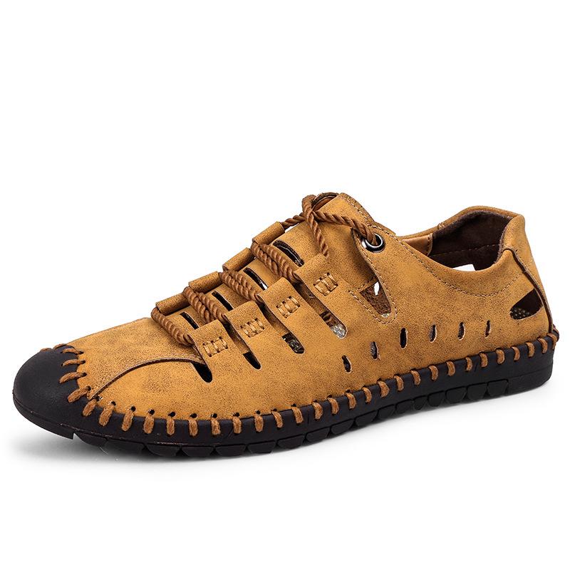 Men's Plus Size Casual Breathable Summer Sandals - Soft Sole Perforated Design