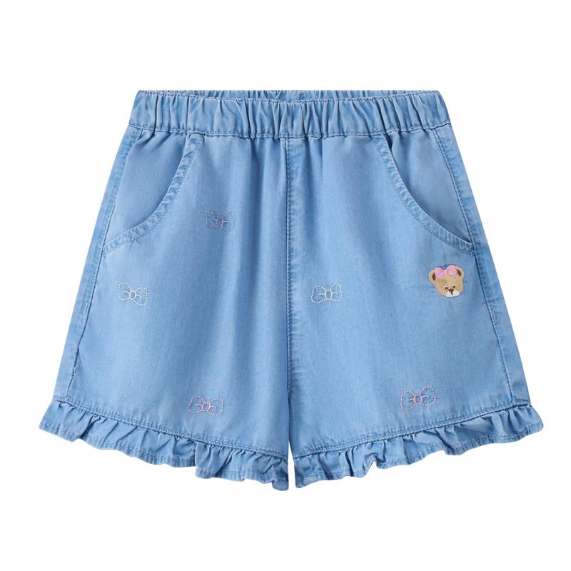 PawinPaw Girls Cartoon Bear Denim Shorts 110