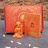 Harz Hanuman Ji Murti mit Hanuman Chalisa Taschenbuch in Hindi, Roman Hindi zum Verschenken | Statue zur Heimdekoration