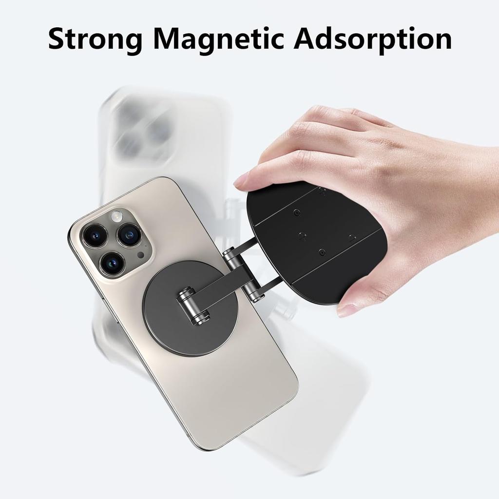 360° drehbarer faltbarer magnetischer Schreibtisch-Handyhalter aus Aluminiumlegierung, fauler Halter für Magsafe iPhone 17 16 15 14 13 12 Pro Max 5