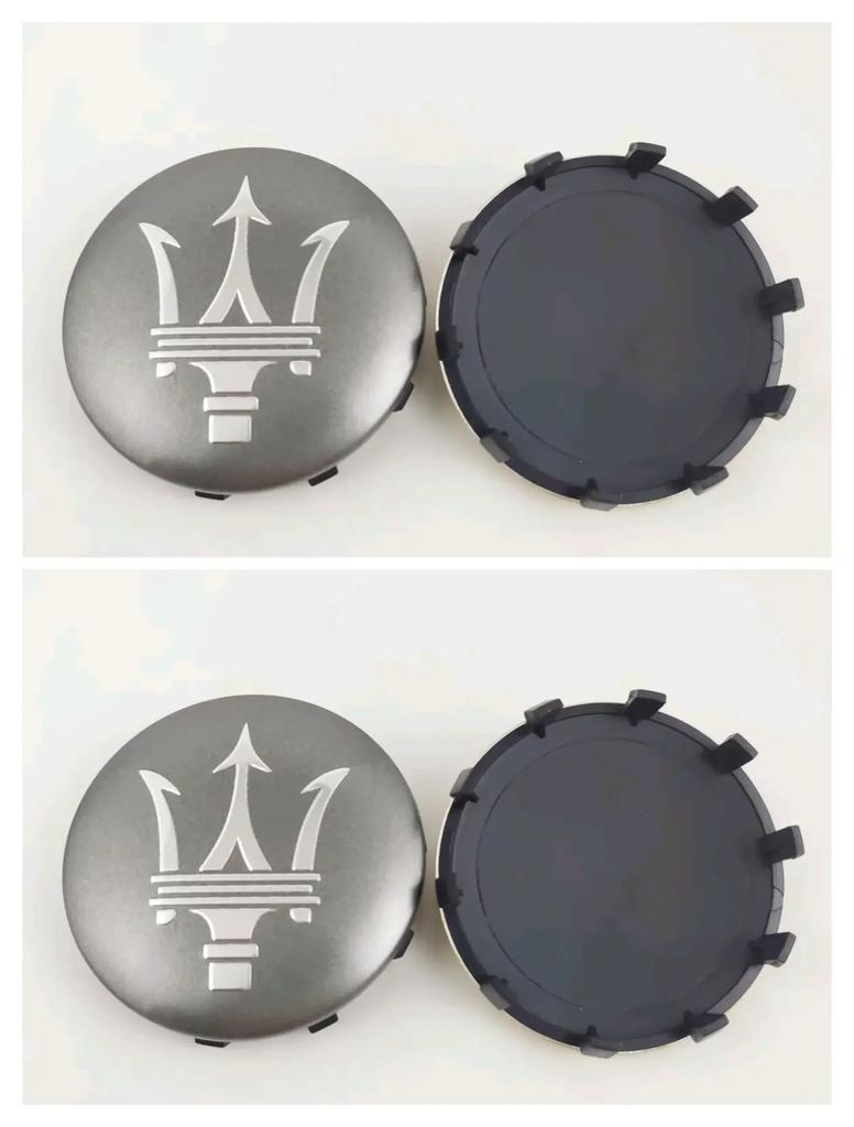 60mm 4pc Car Wheel Center Caps for Maserati Granturismo Levante Ghibli Grancabrio Quattroporte GTS Q4 Coupe Hub Cover Decoration