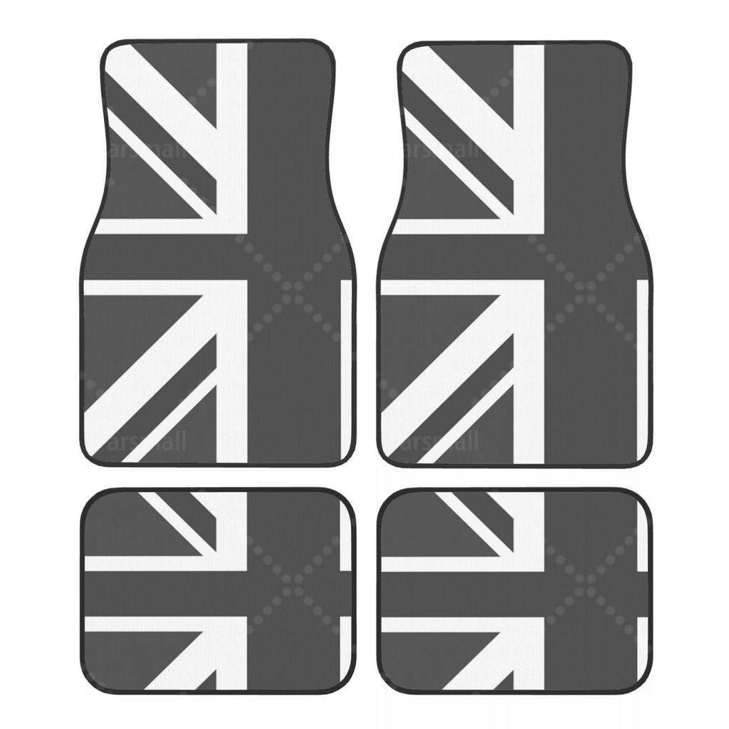 BFZ1 Custom Made Car Floor Mats Front & Rear Set Union Jack for Mini Cooper 2007-2023 R55 R56 R57 R60 R61 F54 F55 F56 F57 F60 Clu
