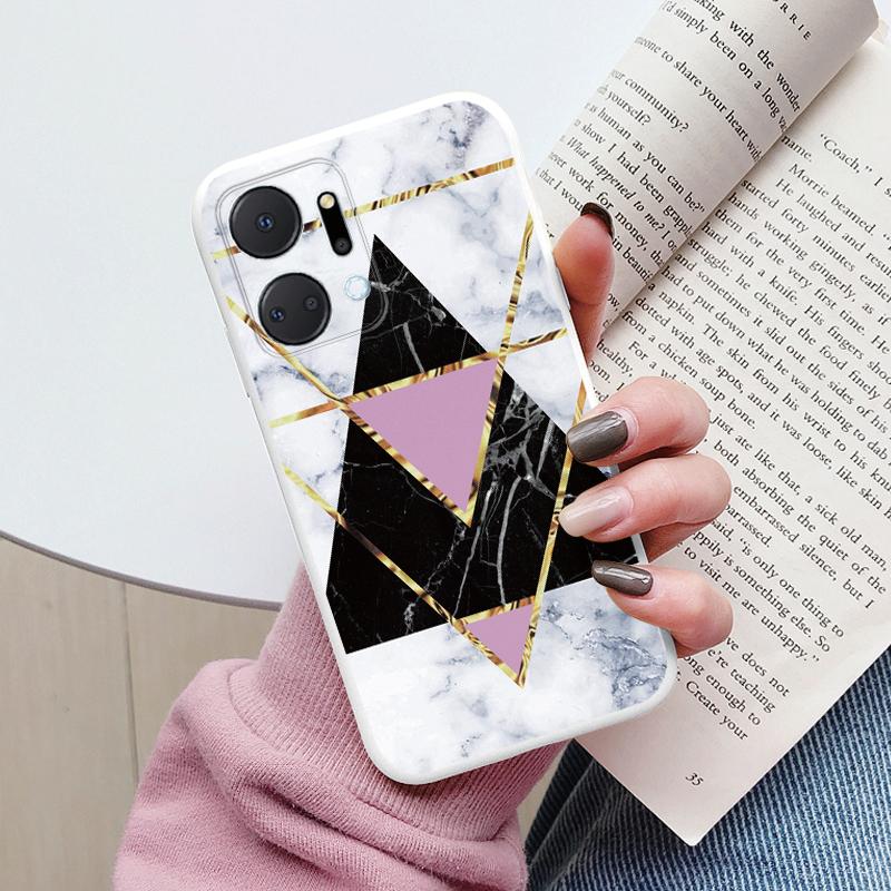 Case For Honor X7a Back Cover Protective Silicone Funda Fashion Marble Stone Texture Coque For HonorX7a 6.75 X8b X7b X7c X7d X8c