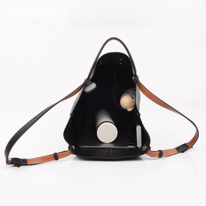 2025 New Fashion Margiela Portable Bucket Bag High-end Lychee Pattern Large Capacity Women's Basket Bag Autumn Winter Trendy PU Leather Big Tote Bag