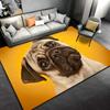 Lovely Pug Dog Cartoon Area Rug Cute Animal Carpet for Kids Bedroom Playroom Non-Slip Floor Mat Home Decor Gift