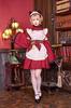 Clearstone High-Classism Halloween Cat Maid Costume for Women (Red)