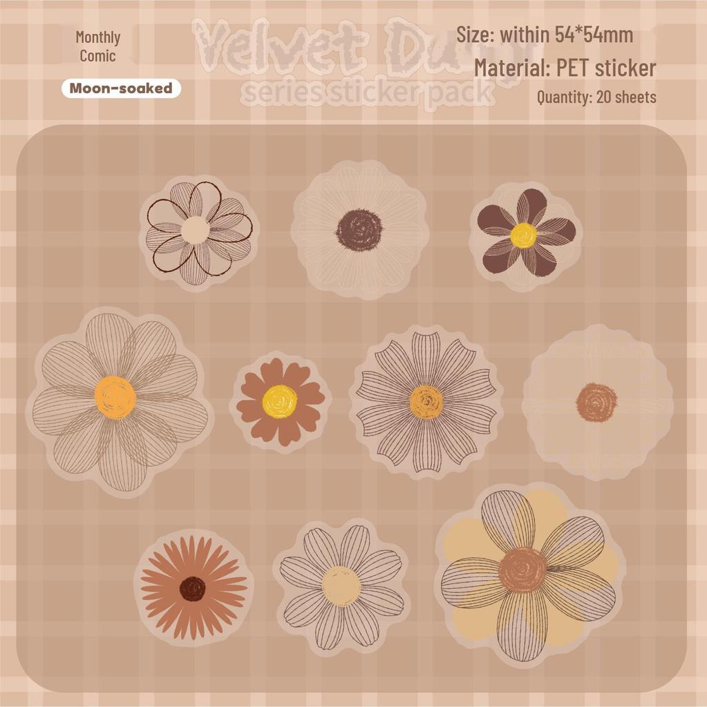 Retro Story DIY Kreatives Sticker-Set: Pastellserie